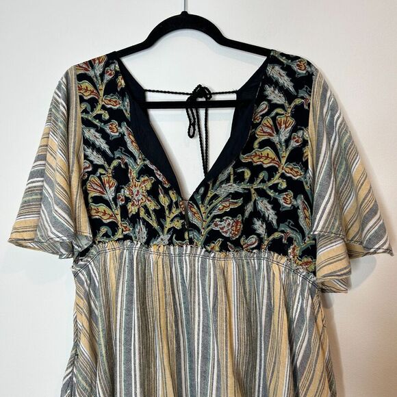 NEW Free People Under the Sun Tunic Dress Striped Babydoll Size Small - Picture 6 of 14